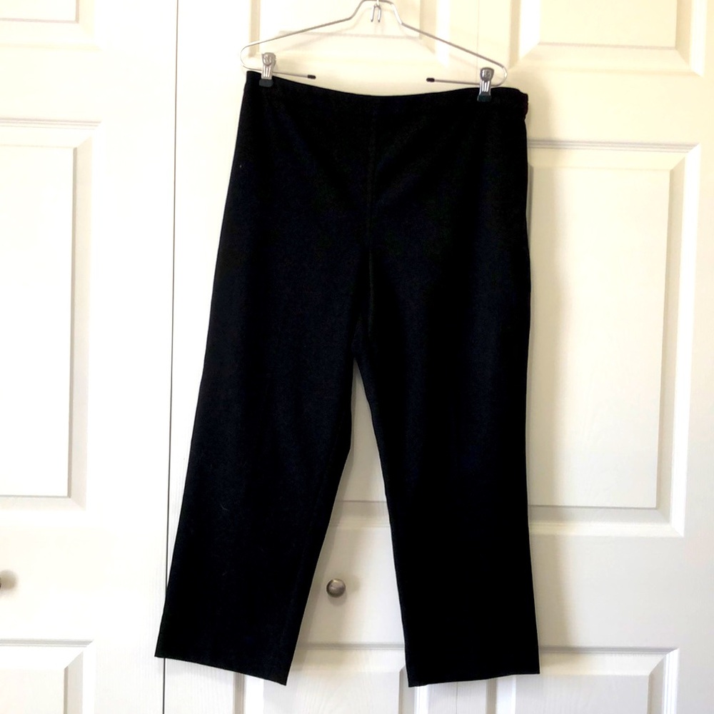 NWOT Susan Graver Womens Capri Pants Size 12 Black